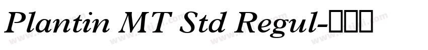 Plantin MT Std Regul字体转换